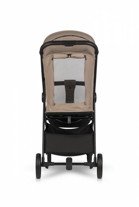 easyGO Carucior sport pliabil cu o singura mana Simple Savana Beige copertina XXL husa picioruse suspensii pana la 22 kg