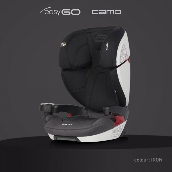 easyGO Scaun auto cu isofix Camo Iron testat la impact 6 trepte de reglaj tetiera 15-36 kg
