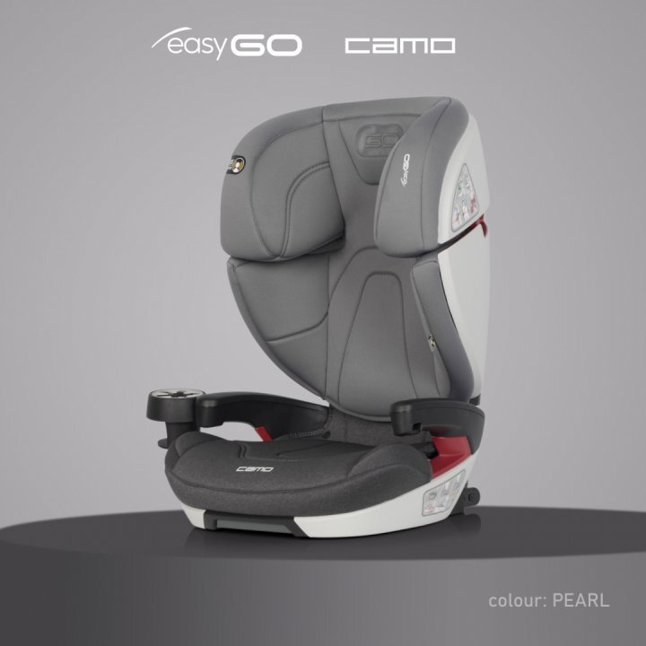 easyGO Scaun auto cu isofix Camo Pearl testat la impact 6 trepte de reglaj tetiera 15-36 kg