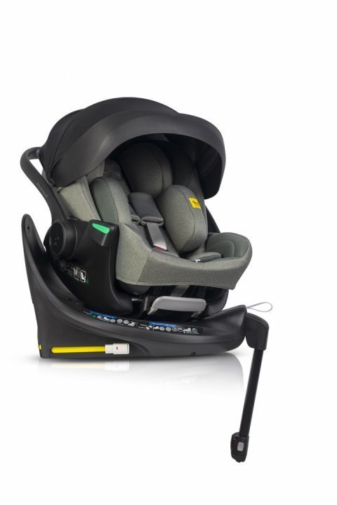 easyGO Set scoica auto reclinabila si baza isofix rotativa Buz XTD Pro Greener i-Size omologat R129 pentru copii de 40-87 cm
