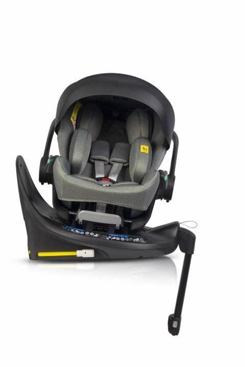 easyGO Set scoica auto reclinabila si baza isofix rotativa Buz XTD Pro Greener i-Size omologat R129 pentru copii de 40-87 cm