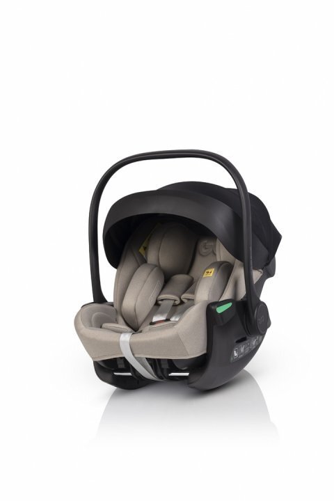 easyGO Set scoica auto reclinabila si baza isofix rotativa Buz XTD Pro Taupe i-Size omologat R129 pentru copii de 40-87 cm