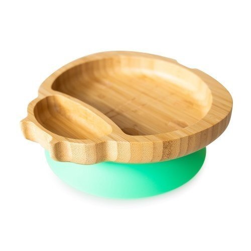 Eco Rascals Farfurie din bambus Buburuza verde