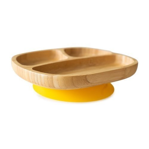 Eco Rascals Farfurie din bambus Toddler galben