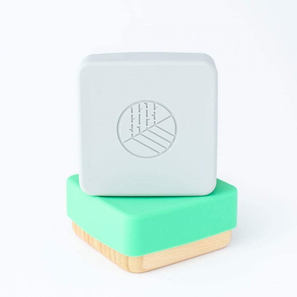 Eco Rascals Set 2 caserole pentru gustari din bambus verde si gri