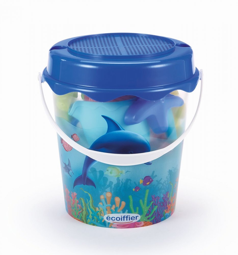 Ecoiffier Set galetusa cu 12 accesorii pentru nisip 21cm