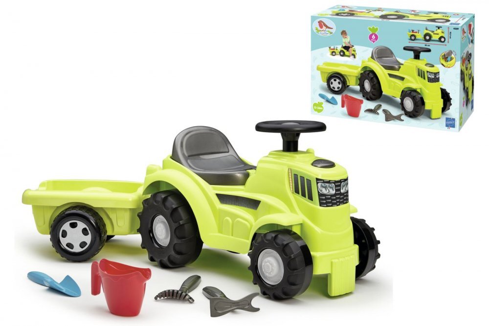 Ecoiffier Tractor ride on cu remorca 85 cm