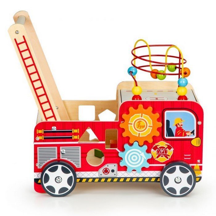 Ecotoys Antemergator educational cu blocuri din lemn TL09025