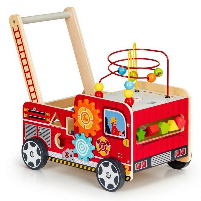 Ecotoys Antemergator educational cu blocuri din lemn TL09025