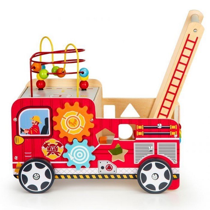 Ecotoys Antemergator educational cu blocuri din lemn TL09025