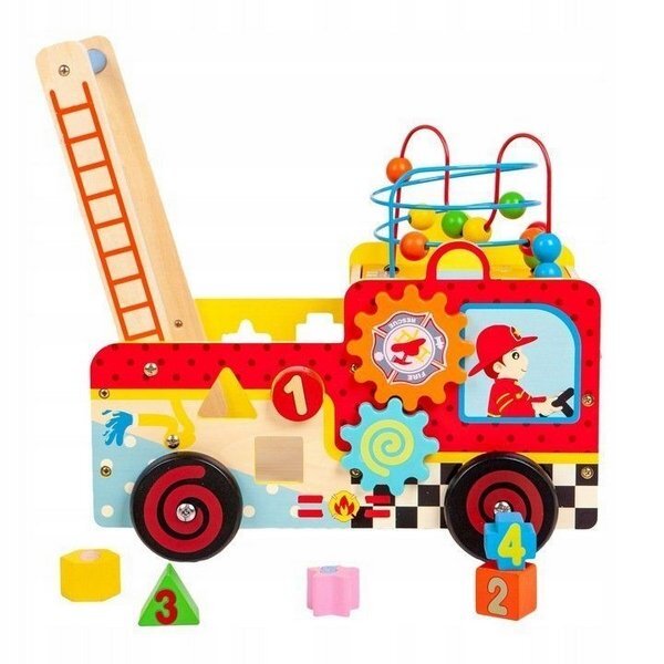 Ecotoys Antemergator educativ Pompieri blocuri labirint multicolor
