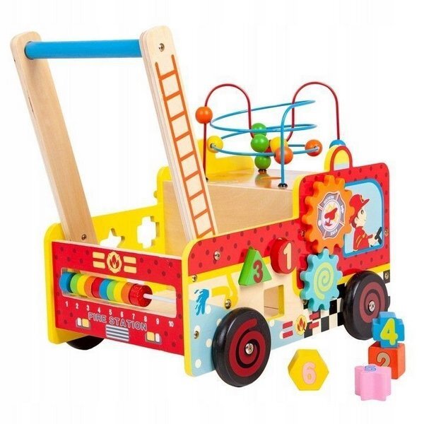 Ecotoys Antemergator educativ Pompieri blocuri labirint multicolor