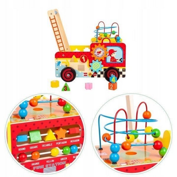 Ecotoys Antemergator educativ Pompieri blocuri labirint multicolor
