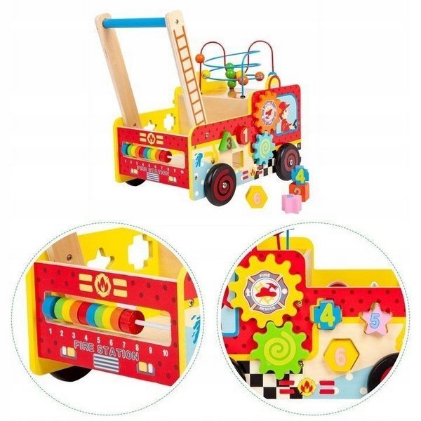Ecotoys Antemergator educativ Pompieri blocuri labirint multicolor