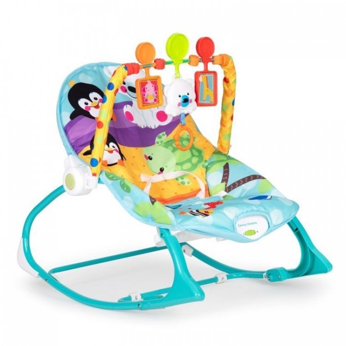 Ecotoys Balansoar cu vibratii 2 in 1 8615 turcoaz