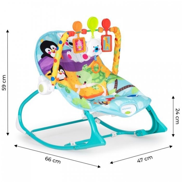 Ecotoys Balansoar cu vibratii 2 in 1 8615 turcoaz