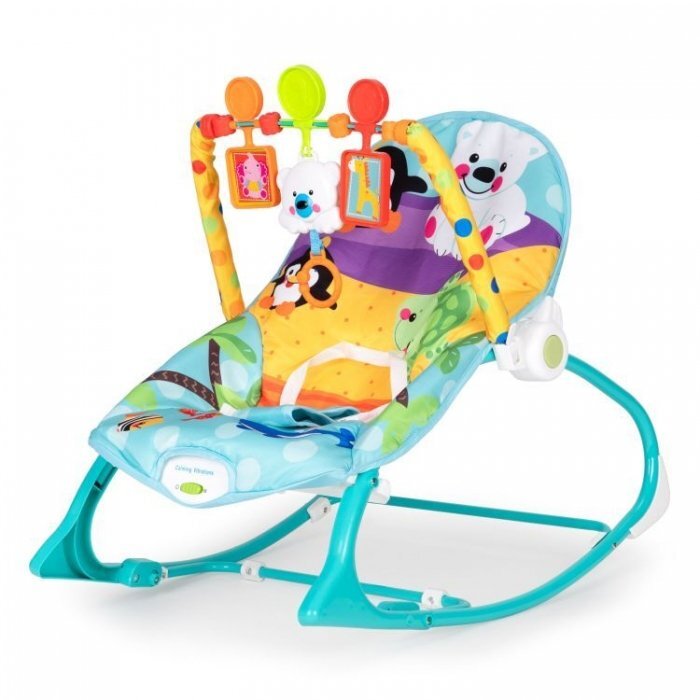 Ecotoys Balansoar cu vibratii 2 in 1 8615 turcoaz