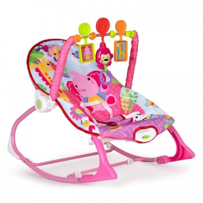 Ecotoys Balansoar cu vibratii 2 in 1 8617 roz