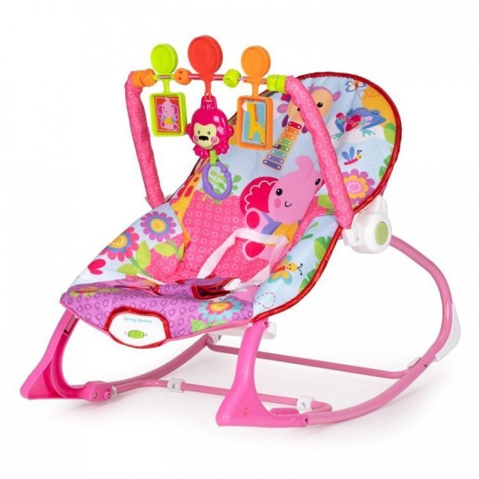 Ecotoys Balansoar cu vibratii 2 in 1 8617 roz