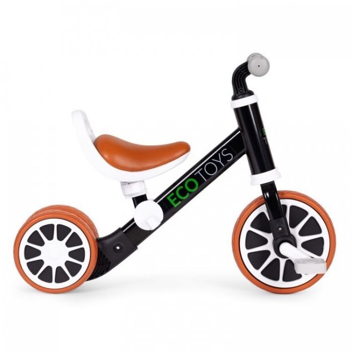 Ecotoys Bicicleta 2 in 1 cu pedale detasabile 2 ani+ Negru greutate admisa 30 kg