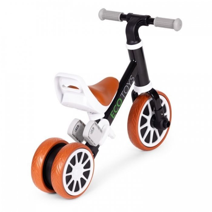 Ecotoys Bicicleta 2 in 1 cu pedale detasabile 2 ani+ Negru greutate admisa 30 kg