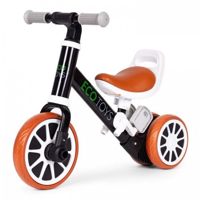 Ecotoys Bicicleta 2 in 1 cu pedale detasabile 2 ani+ Negru greutate admisa 30 kg