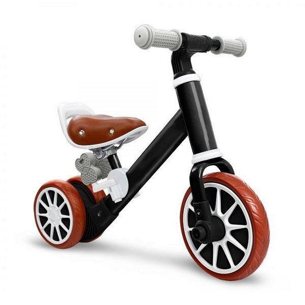 Ecotoys Bicicleta copii cu pedale detasabile LC-V1307 negru scaun ajustabil de la 29-33 cm roti din spuma EVA de la 2 ani pana la 20 kg