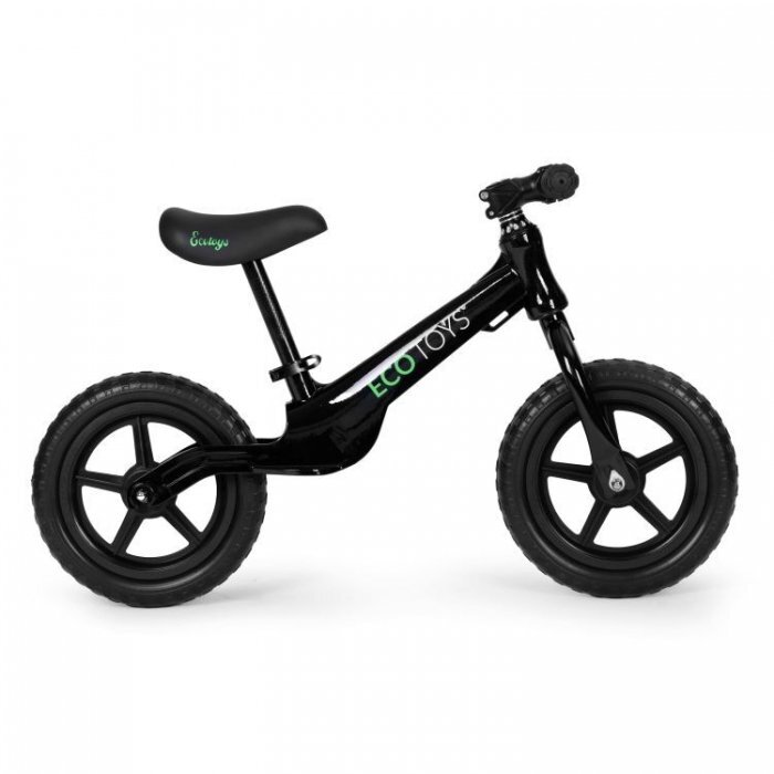 Ecotoys Bicicleta fara pedale cu roti din spuma EVA YM-BB-17 negru