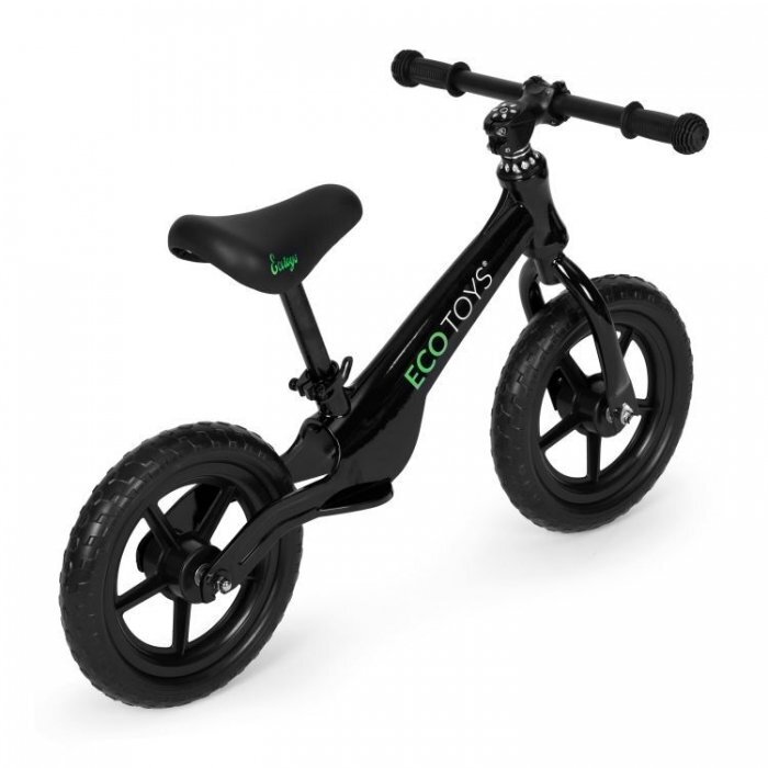 Ecotoys Bicicleta fara pedale cu roti din spuma EVA YM-BB-17 negru