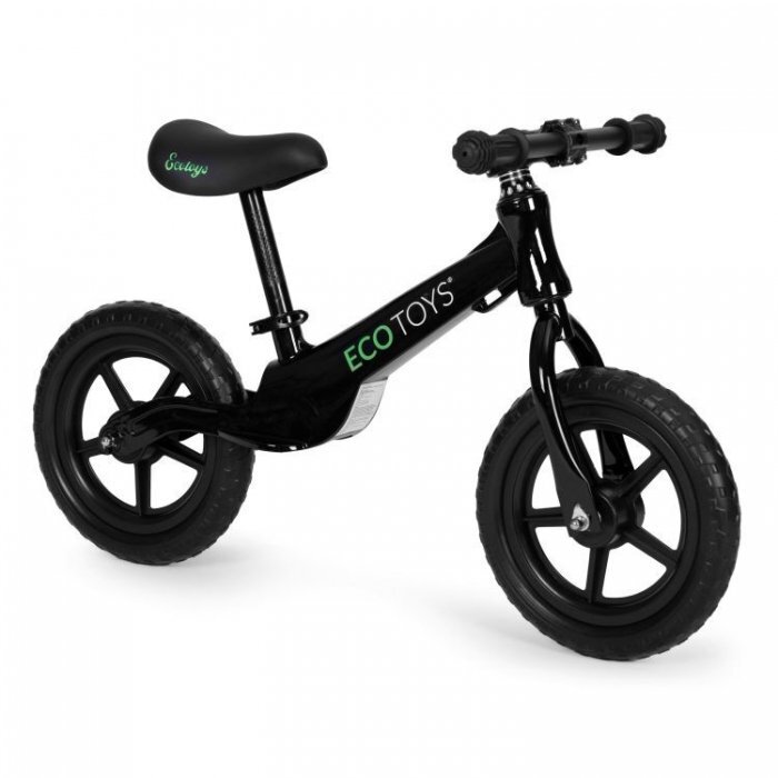 Ecotoys Bicicleta fara pedale cu roti din spuma EVA YM-BB-17 negru