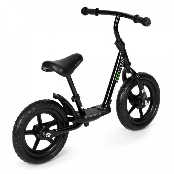 Ecotoys Bicicleta fara pedale EVA JT-BB-05 cu platforma si roti din spuma negru