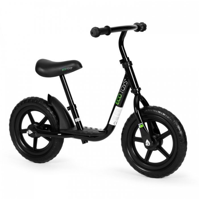 Ecotoys Bicicleta fara pedale EVA JT-BB-05 cu platforma si roti din spuma negru