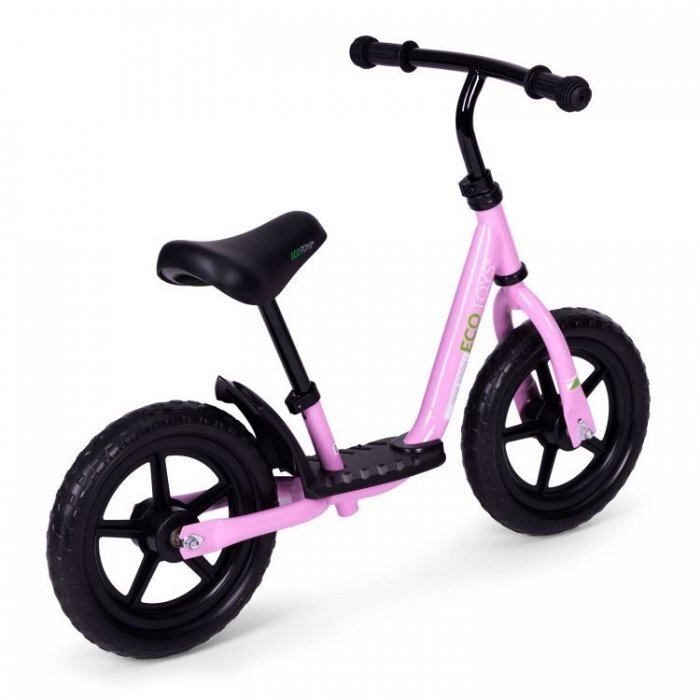 Ecotoys Bicicleta fara pedale EVA JT-BB-05 cu platforma si roti din spuma roz