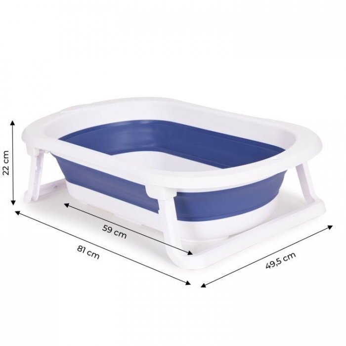 Ecotoys Cadita de baie cu dop de scurgere HA-B27 albastru