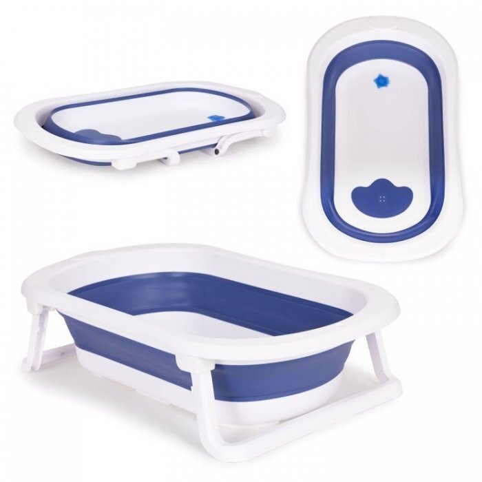 Ecotoys Cadita de baie cu dop de scurgere HA-B27 albastru