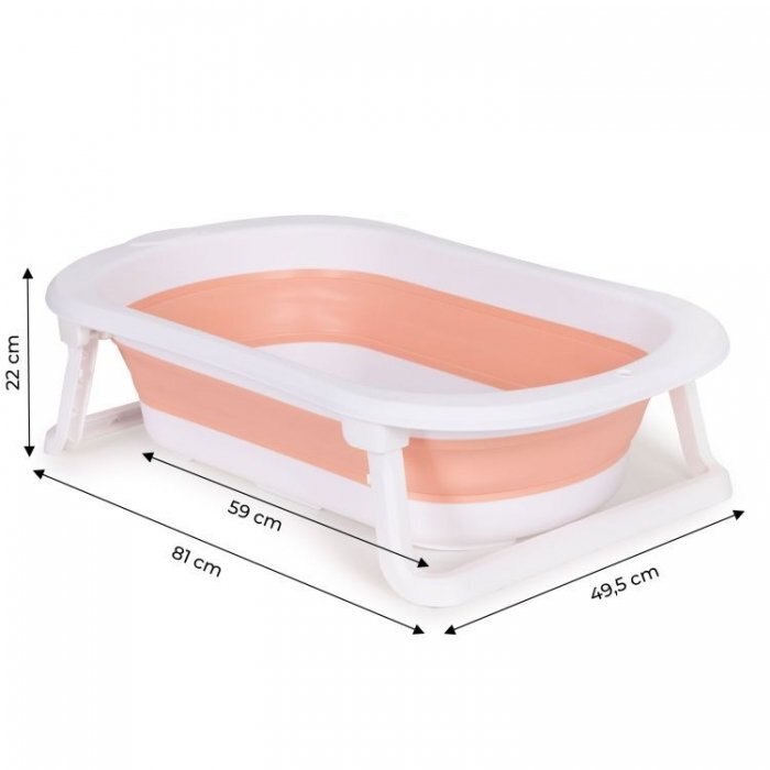 Ecotoys Cadita de baie cu dop de scurgere HA-B27 roz