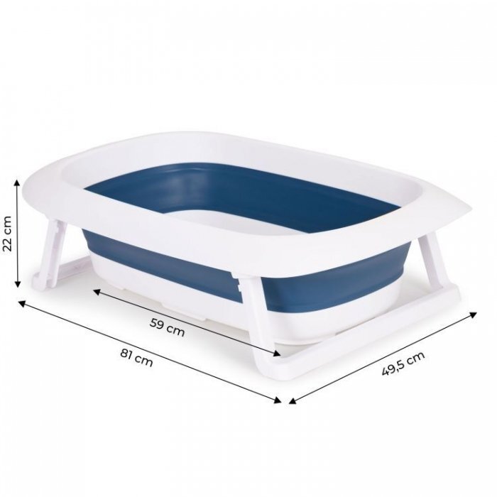 Ecotoys Cadita de baie cu dop de scurgere HA-B31 albastru