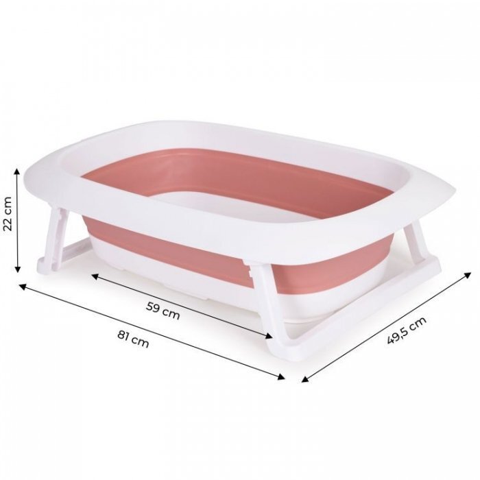 Ecotoys Cadita de baie cu dop de scurgere HA-B31 roz