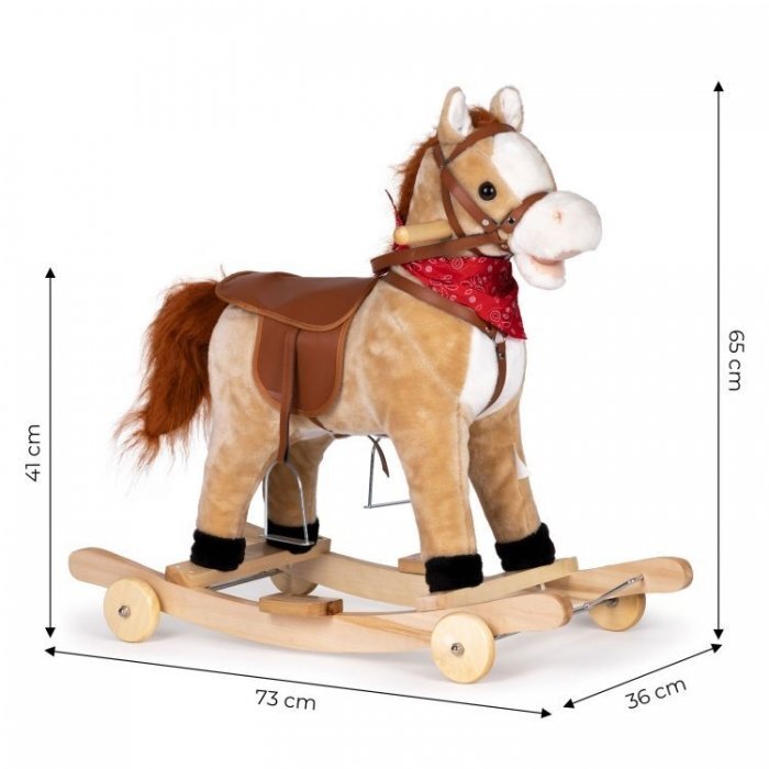 Ecotoys Calut balansoar cu roti si sunete XL-106W bej