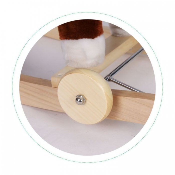 Ecotoys Calut balansoar cu roti si sunete XL-106W maro