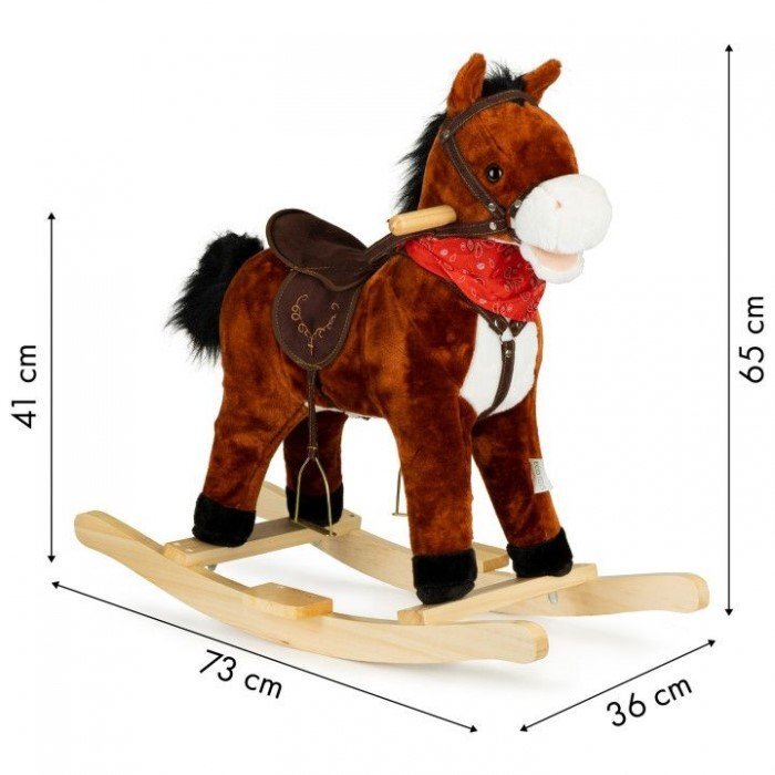 Ecotoys Calut balansoar cu sunete si coada in miscare XL-106 ciocolatiu
