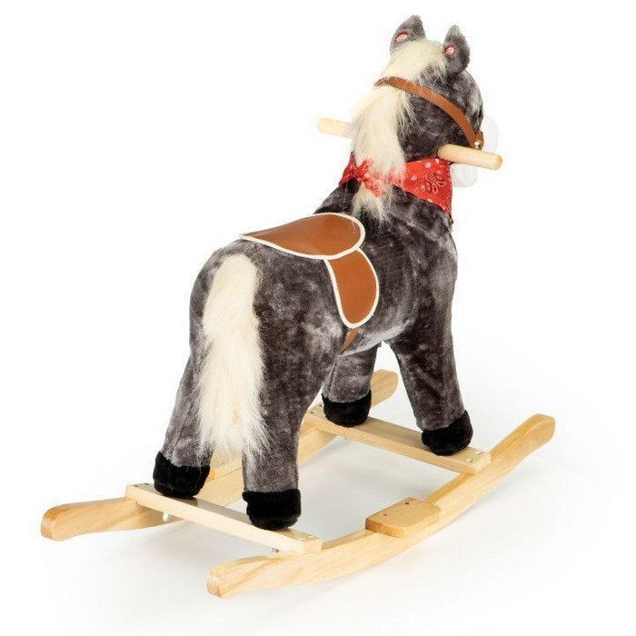 Ecotoys Calut balansoar cu sunete si coada in miscare XL-106 gri