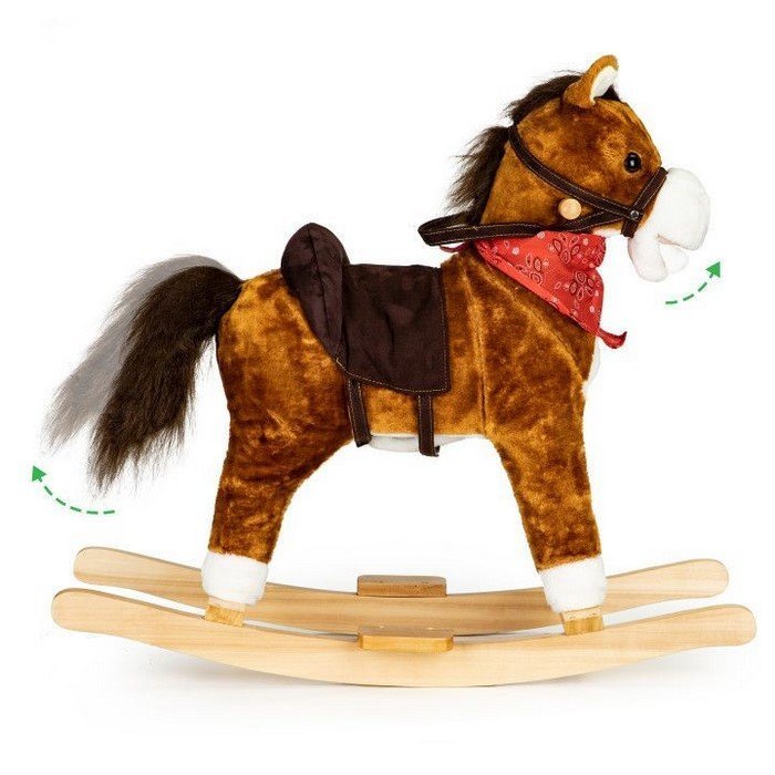 Ecotoys Calut balansoar cu sunete si coada in miscare XL-106 maro