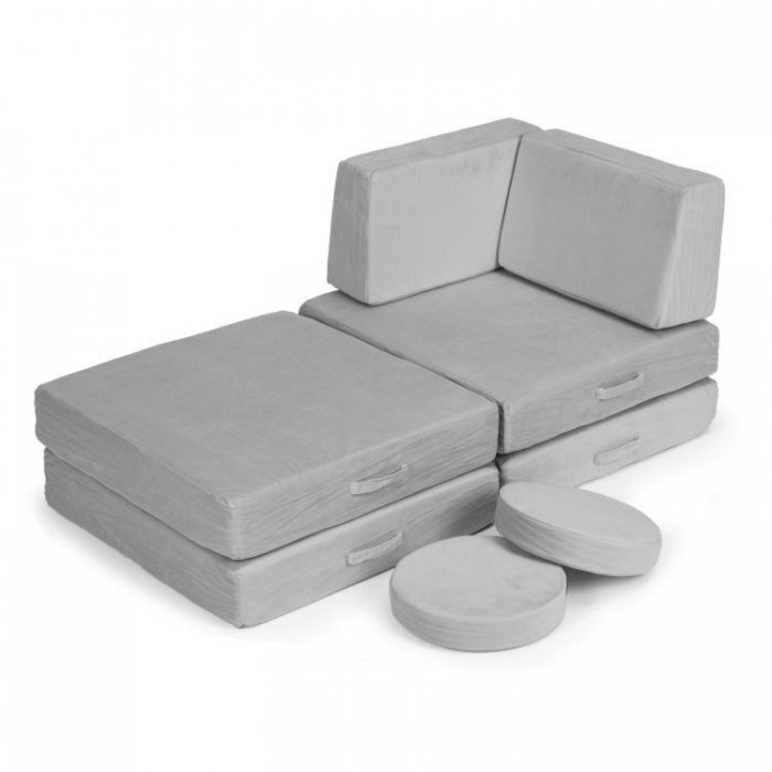 Ecotoys Canapea extensibila modulara pentru copii gri