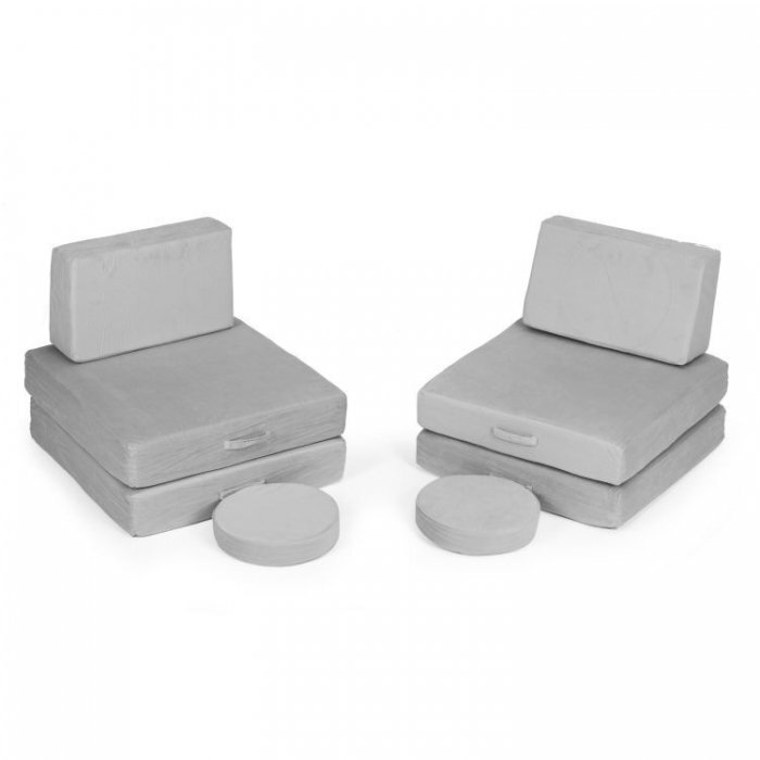 Ecotoys Canapea extensibila modulara pentru copii gri