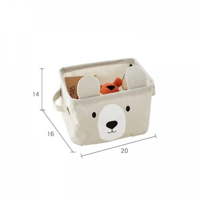 Ecotoys Cos pentru depozitarea jucariilor Bej