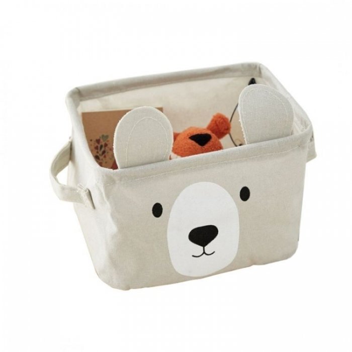 Ecotoys Cos pentru depozitarea jucariilor Bej
