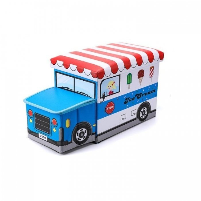 Ecotoys Cos pentru depozitarea jucariilor Masinuta cu inghetata