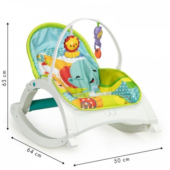 Ecotoys Fotoliu Balansoar 3 In 1 Cu Vibratii 88954 Jungla