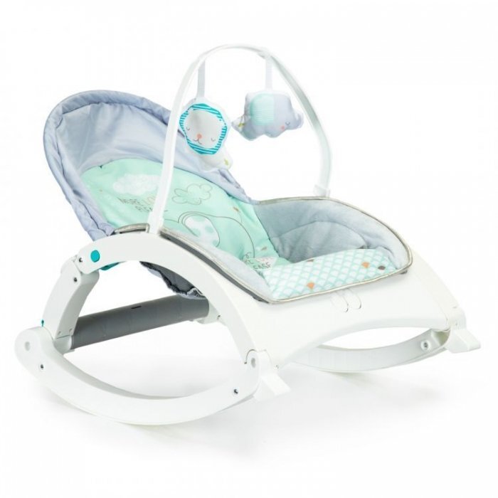 Ecotoys Fotoliu balansoar 3 in 1 cu vibratii si tava 27231 elefant